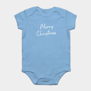 Merry Christmas text Baby Bodysuit